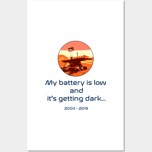 Mars Opportunity Rover RIP It's getting dark Posters and Art